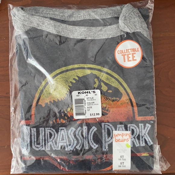 5 for $20! Toddler Boy Jumping Beans® Jurassic Park Raglan Graphic Tee - Picture 2 of 3